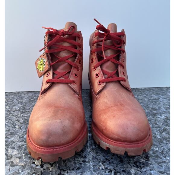 Timberland Beeline x Pharrell Red Leather Boots Men’s Size 13 M main image 14